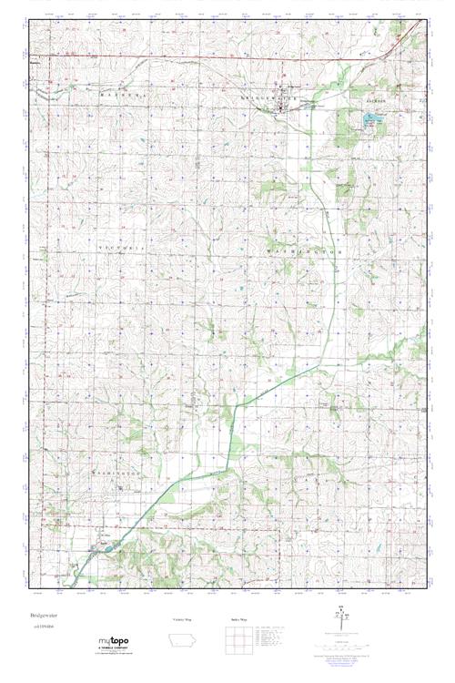 MyTopo Bridgewater, Iowa USGS Quad Topo Map