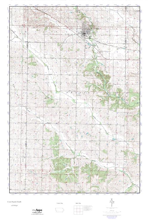 MyTopo Coon Rapids South, Iowa USGS Quad Topo Map