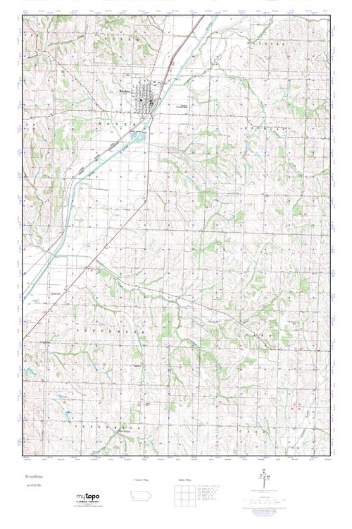 MyTopo Woodbine, Iowa USGS Quad Topo Map