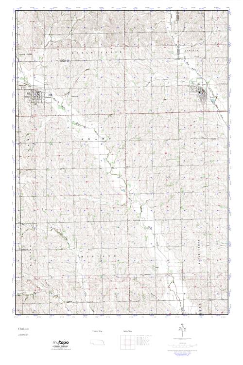 MyTopo Clarkson, Nebraska USGS Quad Topo Map