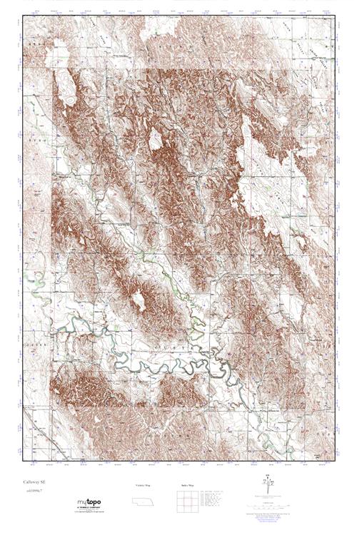 MyTopo Callaway SE, Nebraska USGS Quad Topo Map