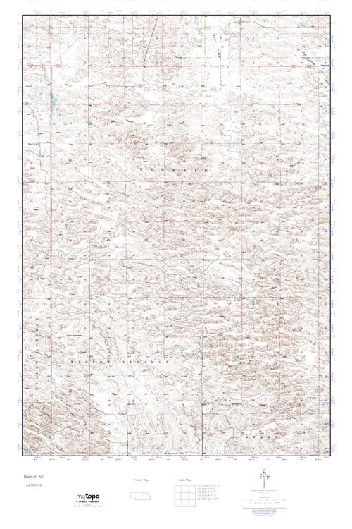 MyTopo Burwell NE, Nebraska USGS Quad Topo Map