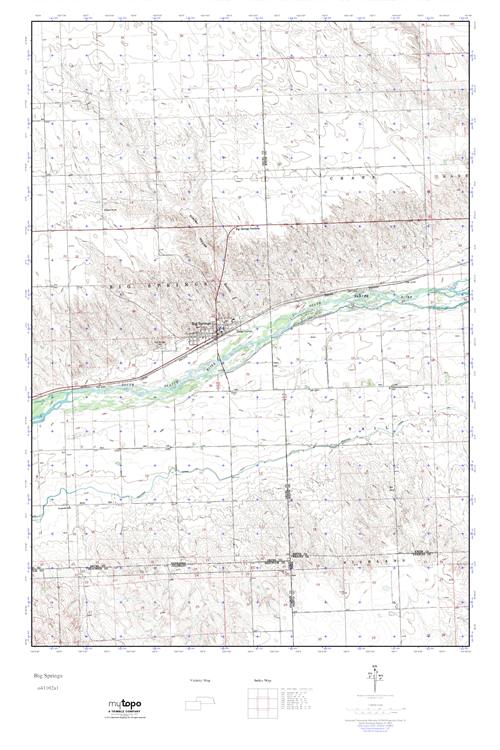 MyTopo Big Springs, Nebraska USGS Quad Topo Map