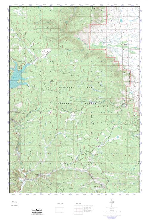 MyTopo Albany, Wyoming USGS Quad Topo Map