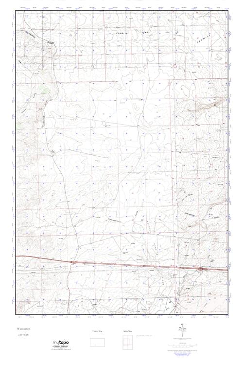 MyTopo Wamsutter, Wyoming USGS Quad Topo Map