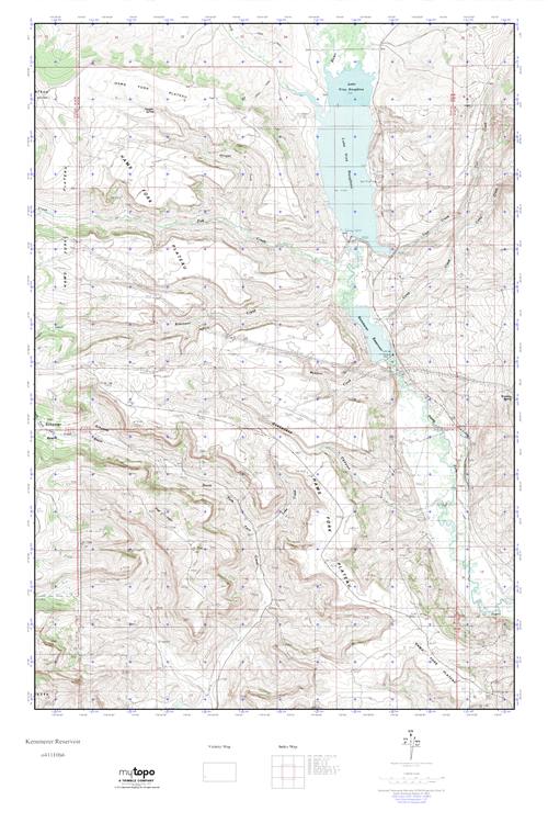 MyTopo Kemmerer Reservoir, Wyoming USGS Quad Topo Map