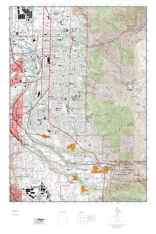 MyTopo Ogden, Utah USGS Quad Topo Map