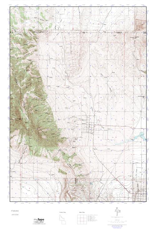 MyTopo Clarkston, Utah USGS Quad Topo Map