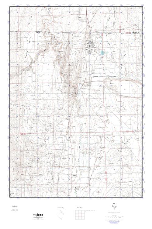 MyTopo Jackpot, Nevada USGS Quad Topo Map