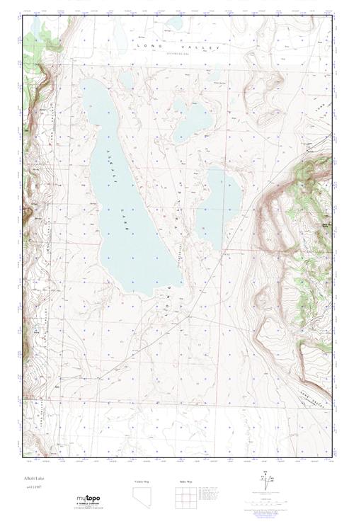 MyTopo Alkali Lake, Nevada USGS Quad Topo Map