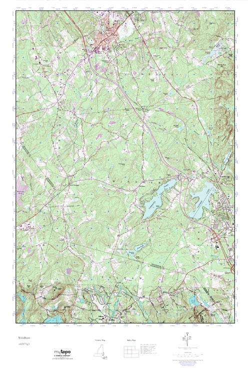 MyTopo Windham, New Hampshire USGS Quad Topo Map