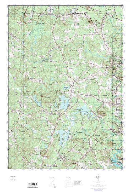 MyTopo Kingston, New Hampshire USGS Quad Topo Map