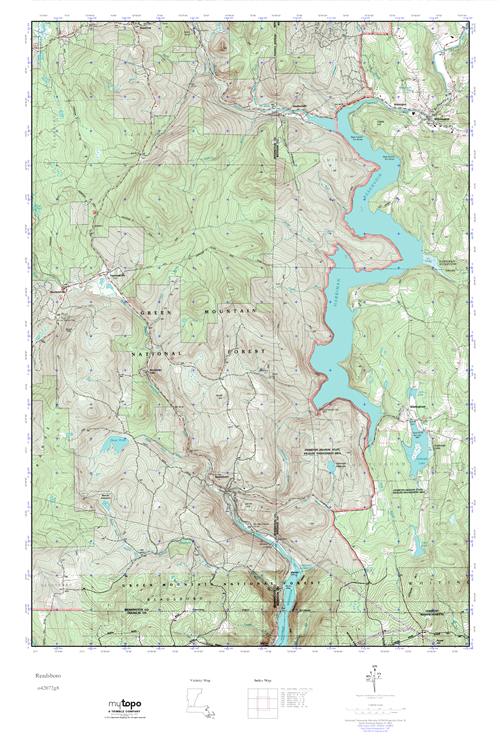MyTopo Readsboro, Vermont USGS Quad Topo Map