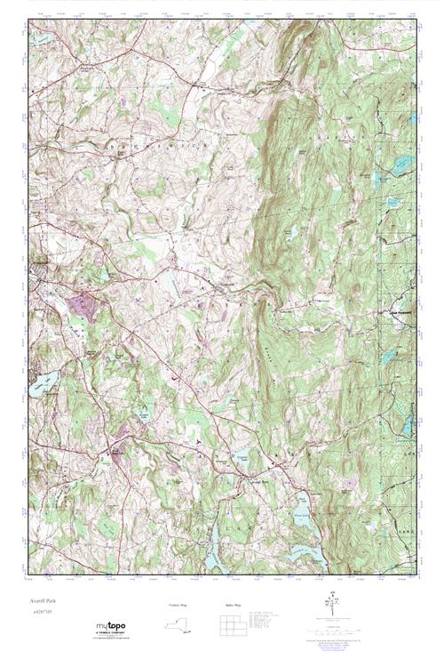 MyTopo Averill Park, New York USGS Quad Topo Map