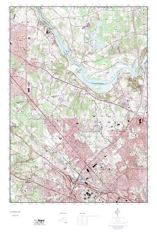 MyTopo Voorheesville, New York USGS Quad Topo Map
