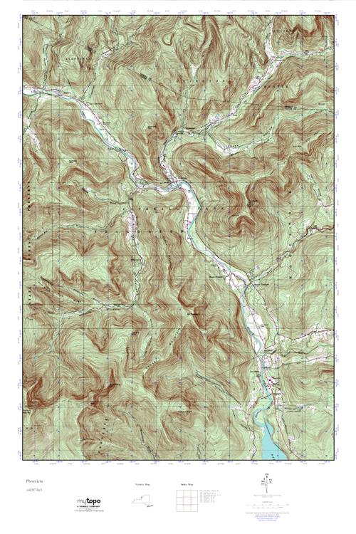 MyTopo Phoenicia, New York USGS Quad Topo Map