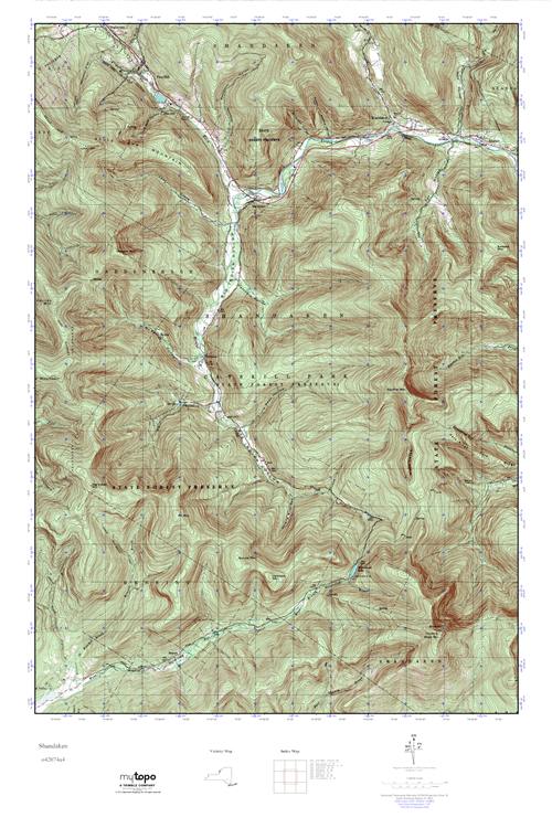 MyTopo Shandaken, New York USGS Quad Topo Map