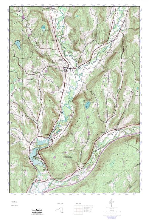 MyTopo Milford, New York USGS Quad Topo Map