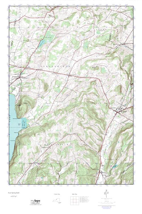 MyTopo East Springfield, New York USGS Quad Topo Map