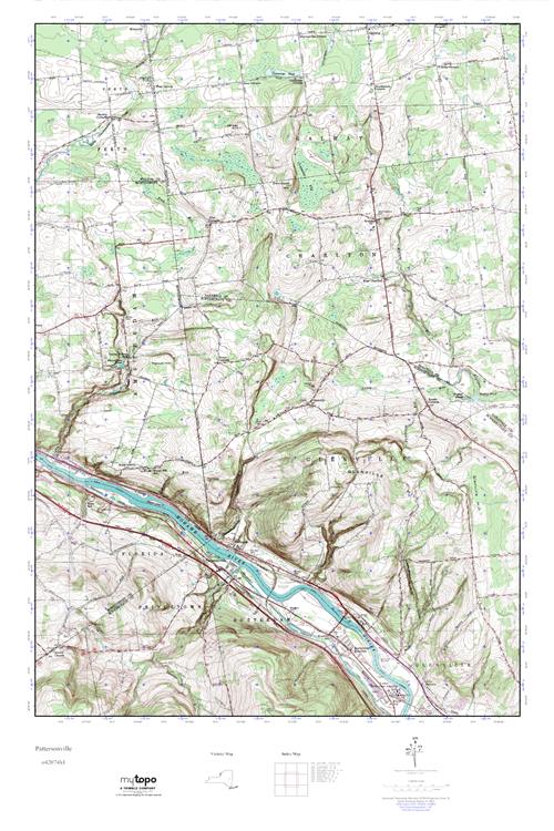 MyTopo Pattersonville, New York USGS Quad Topo Map