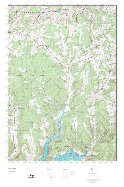 MyTopo Walton West, New York USGS Quad Topo Map