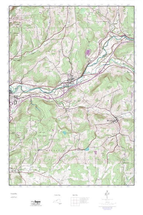MyTopo Unadilla, New York USGS Quad Topo Map