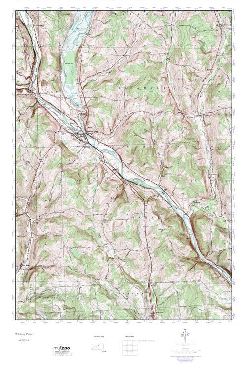 MyTopo Whitney Point, New York USGS Quad Topo Map
