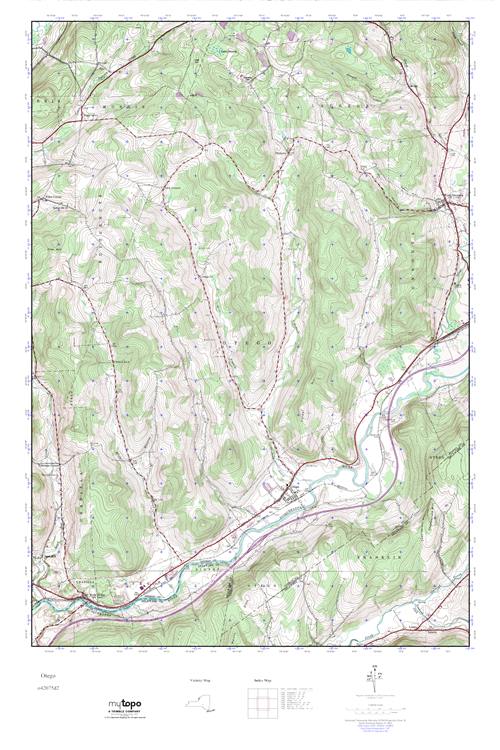 MyTopo Otego, New York USGS Quad Topo Map