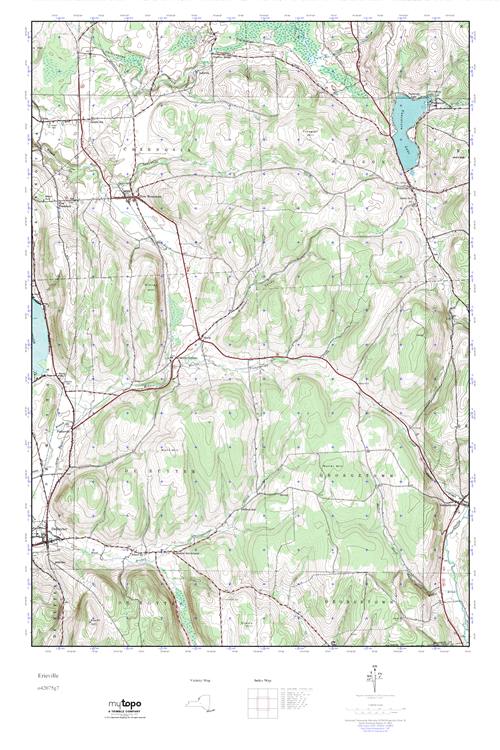MyTopo Erieville, New York USGS Quad Topo Map