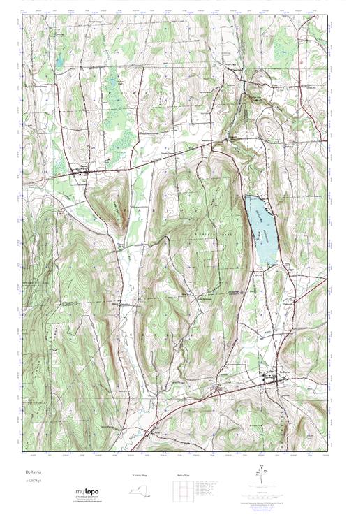 MyTopo DeRuyter, New York USGS Quad Topo Map