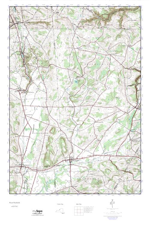 MyTopo West Winfield, New York USGS Quad Topo Map