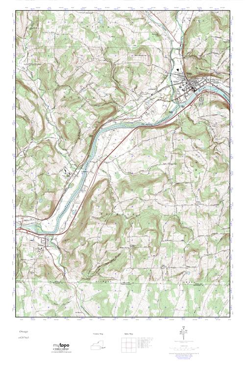 MyTopo Owego, New York USGS Quad Topo Map