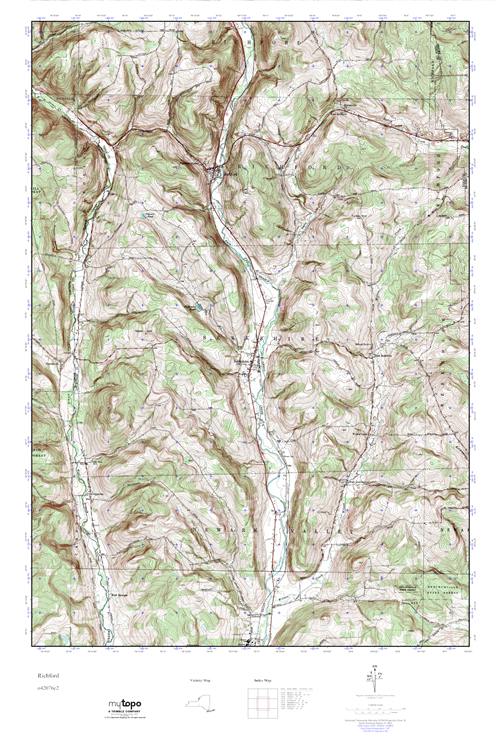 MyTopo Richford, New York USGS Quad Topo Map