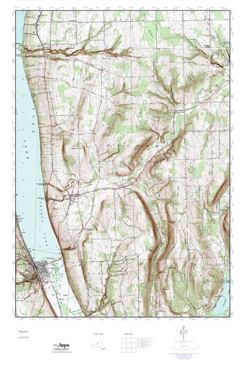 MyTopo Burdett, New York USGS Quad Topo Map