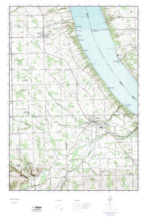 MyTopo Trumansburg, New York USGS Quad Topo Map