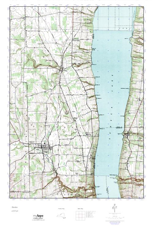 MyTopo Dundee, New York USGS Quad Topo Map