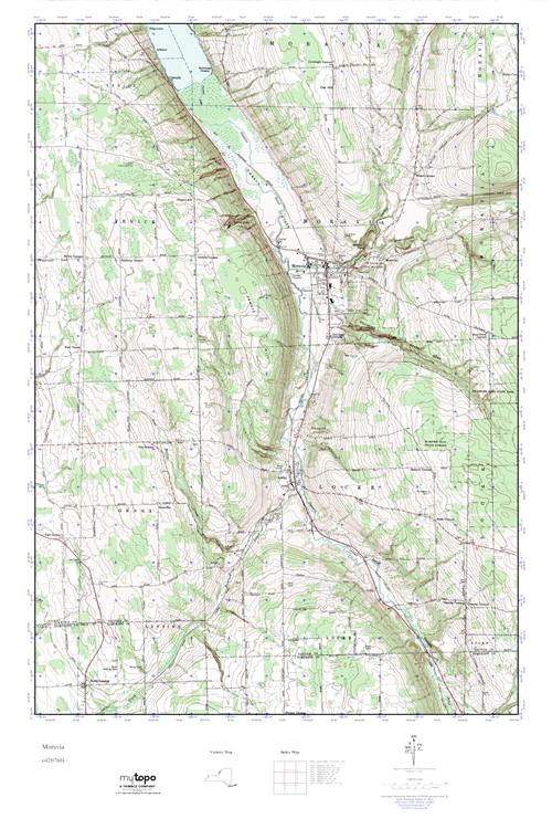 MyTopo Moravia, New York USGS Quad Topo Map