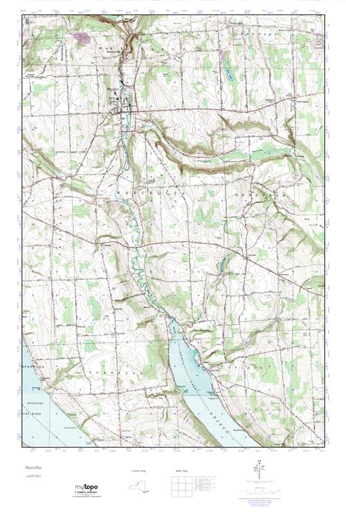 MyTopo Marcellus, New York USGS Quad Topo Map
