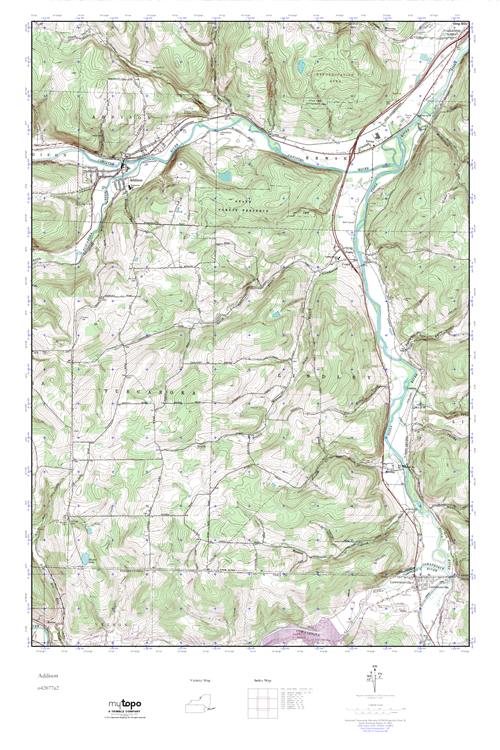 MyTopo Addison, New York USGS Quad Topo Map