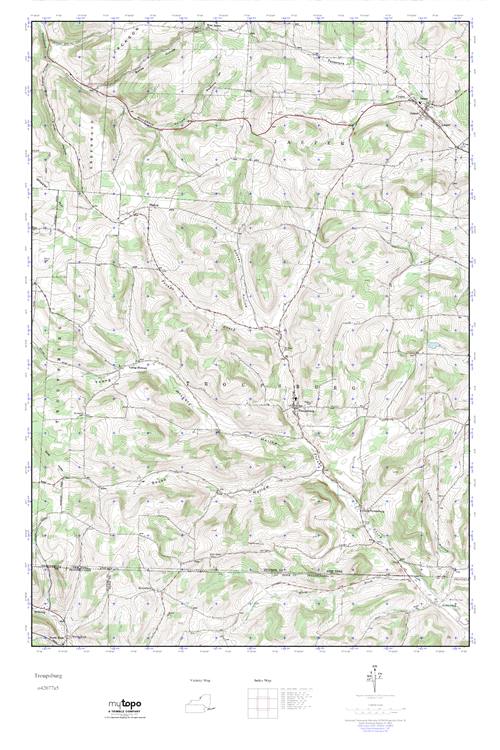 MyTopo Troupsburg, New York USGS Quad Topo Map