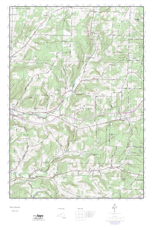 MyTopo West Almond, New York USGS Quad Topo Map