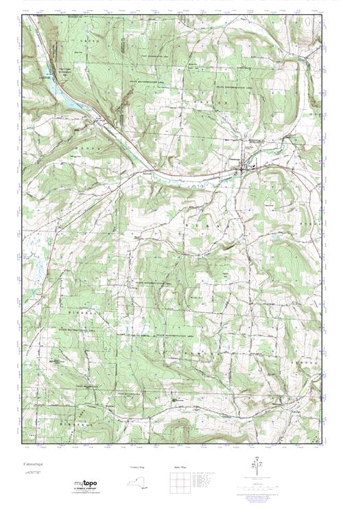 MyTopo Canaseraga, New York USGS Quad Topo Map
