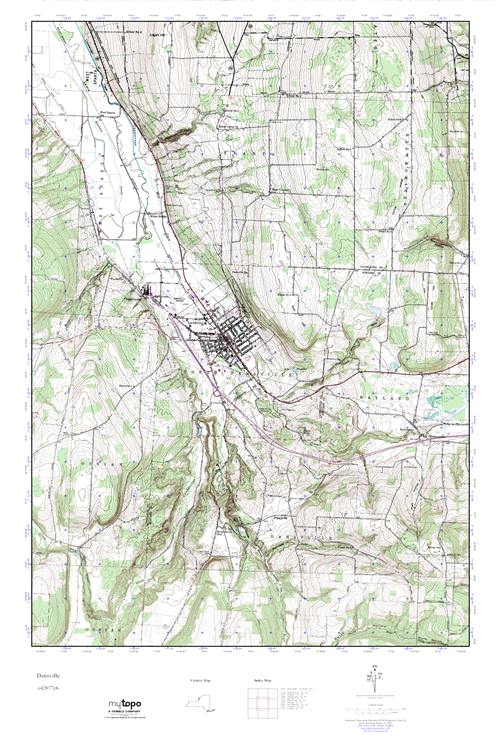 MyTopo Dansville, New York USGS Quad Topo Map