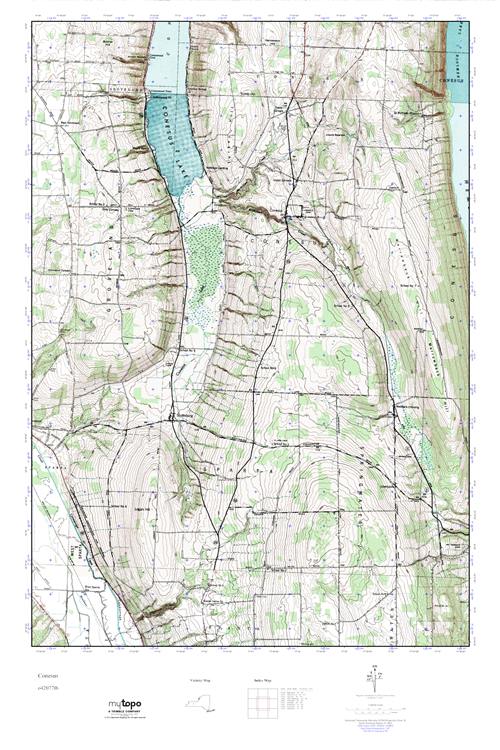 MyTopo Conesus, New York USGS Quad Topo Map