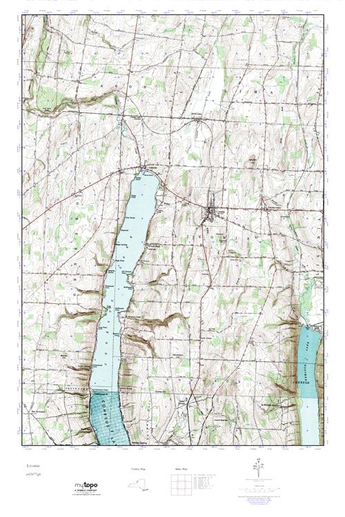 MyTopo Livonia, New York USGS Quad Topo Map
