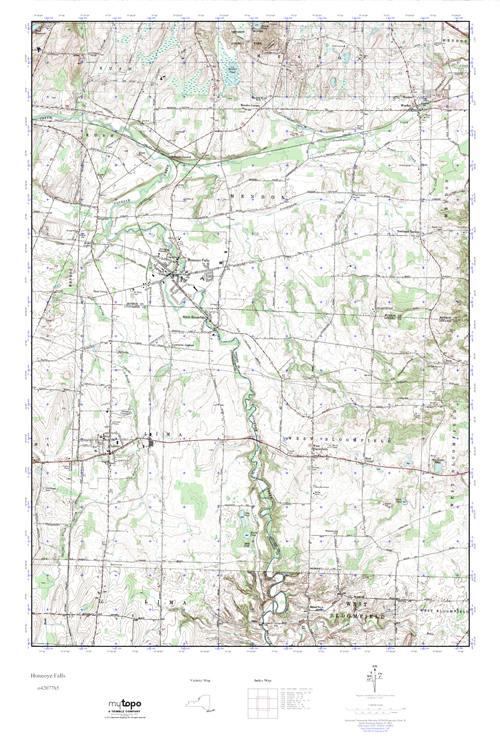 MyTopo Honeoye Falls, New York USGS Quad Topo Map
