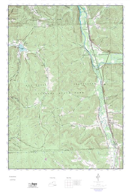 MyTopo Limestone, New York USGS Quad Topo Map