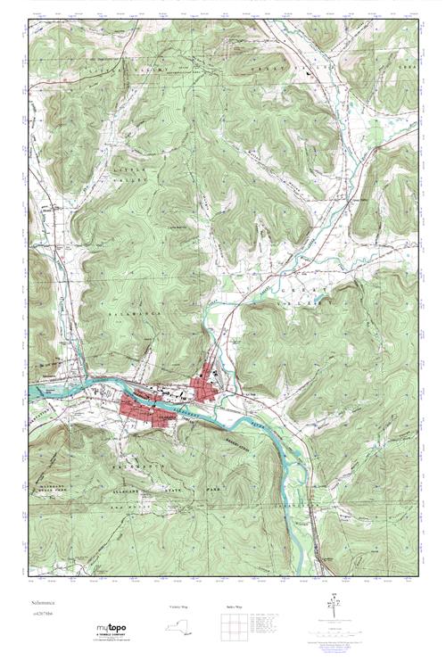 MyTopo Salamanca, New York USGS Quad Topo Map