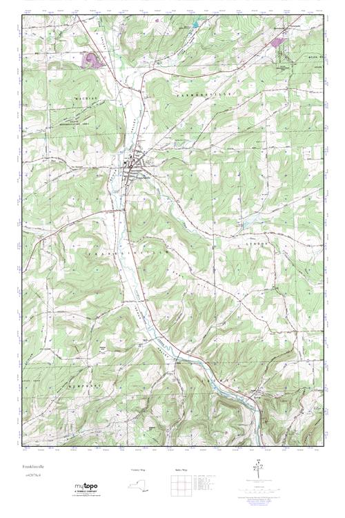 MyTopo Franklinville, New York USGS Quad Topo Map