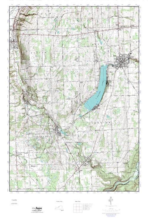 MyTopo Castile, New York USGS Quad Topo Map